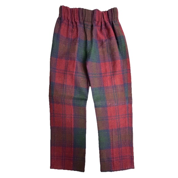 Vintage Kids Pants Acrylic & Wool Tartan Plaid Archie Brown Sz 5? - Picture 1 of 8